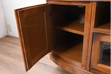 中古　超美品!!　maruni(マルニ木工)　高級ライン ブリタニアシリーズ　重厚感と上質さを兼ね備えたシアターボード(テレビ台、テレビボード、テレビボード、収納棚)(定価約140万円)(R-084442)