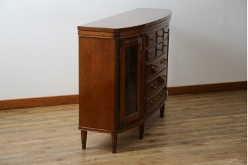 中古　超美品　maruni(マルニ木工)　ブリタニアシリーズ　135　英国クラシックの気品漂う収納力抜群のサイドボード　定価約108万円相当　(R-084443)