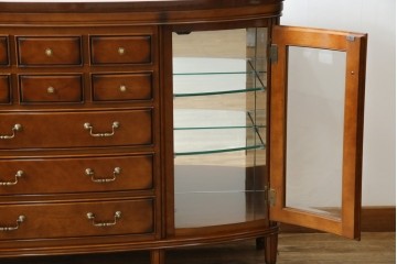 中古　超美品　maruni(マルニ木工)　ブリタニアシリーズ　135　英国クラシックの気品漂う収納力抜群のサイドボード　定価約108万円相当　(R-084443)