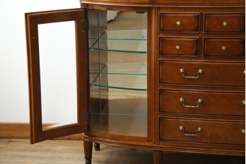 中古　超美品　maruni(マルニ木工)　ブリタニアシリーズ　135　英国クラシックの気品漂う収納力抜群のサイドボード　定価約108万円相当　(R-084443)