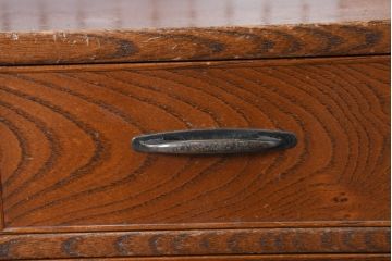 中古　上手物!!　高級デパート取り扱い　国産　職人手作り　欅(ケヤキ)材　職人技が光る凝った作りの茶棚(飾り棚、茶箪笥、収納棚、戸棚、網代)(R-084450)