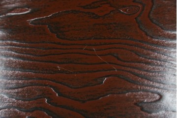 中古　高級品!!　高島屋デパート取り扱い　伝統技法　「杢目出し漆塗り」(根来漆塗り)　内部桐材　職人の技が光る!実用性とデザイン性を兼ね備えた座卓　(R-084452)