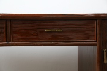 中古　高級品!!　高島屋デパート取り扱い　伝統技法　「杢目出し漆塗り」(根来漆塗り)　内部桐材　職人の技が光る!実用性とデザイン性を兼ね備えた座卓　(R-084452)