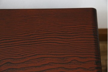 中古　高級品!!　高島屋デパート取り扱い　伝統技法　「杢目出し漆塗り」(根来漆塗り)　内部桐材　職人の技が光る!実用性とデザイン性を兼ね備えた座卓　(R-084452)