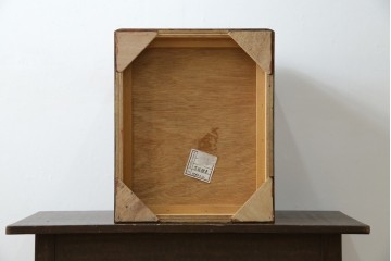 中古　美品　高級品!!　高島屋デパート取り扱い　伝統技法　「杢目出し漆塗り」(根来漆塗り)　内部桐材　細部まで職人のこだわりを感じる上ブタ付きの小引き出し(卓上収納、小物収納)(R-084454)