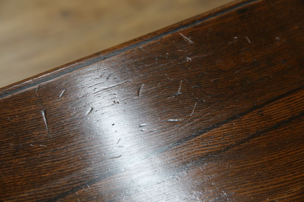 和製アンティーク　逸品!!　大正ロマン　タモ材　意匠を凝らしたデザインが魅力的な古い洋館のキャビネット　(R-084455)