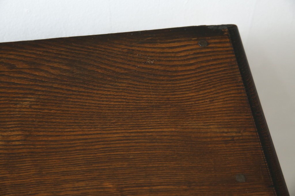 和製アンティーク　逸品!!　大正ロマン　タモ材　意匠を凝らしたデザインが魅力的な古い洋館のキャビネット　(R-084455)