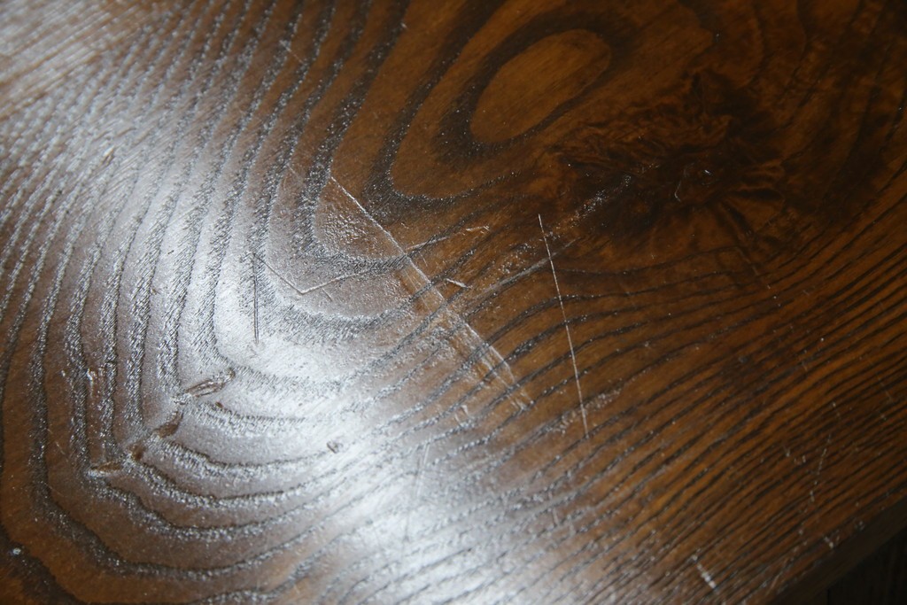 和製アンティーク　逸品!!　大正ロマン　タモ材　意匠を凝らしたデザインが魅力的な古い洋館のキャビネット　(R-084455)