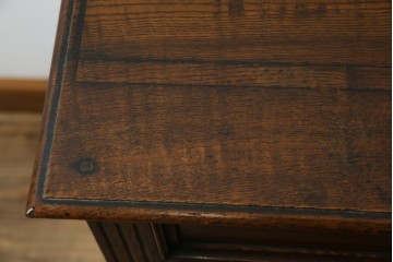 和製アンティーク　逸品!!　大正ロマン　タモ材　意匠を凝らしたデザインが魅力的な古い洋館のキャビネット　(R-084455)