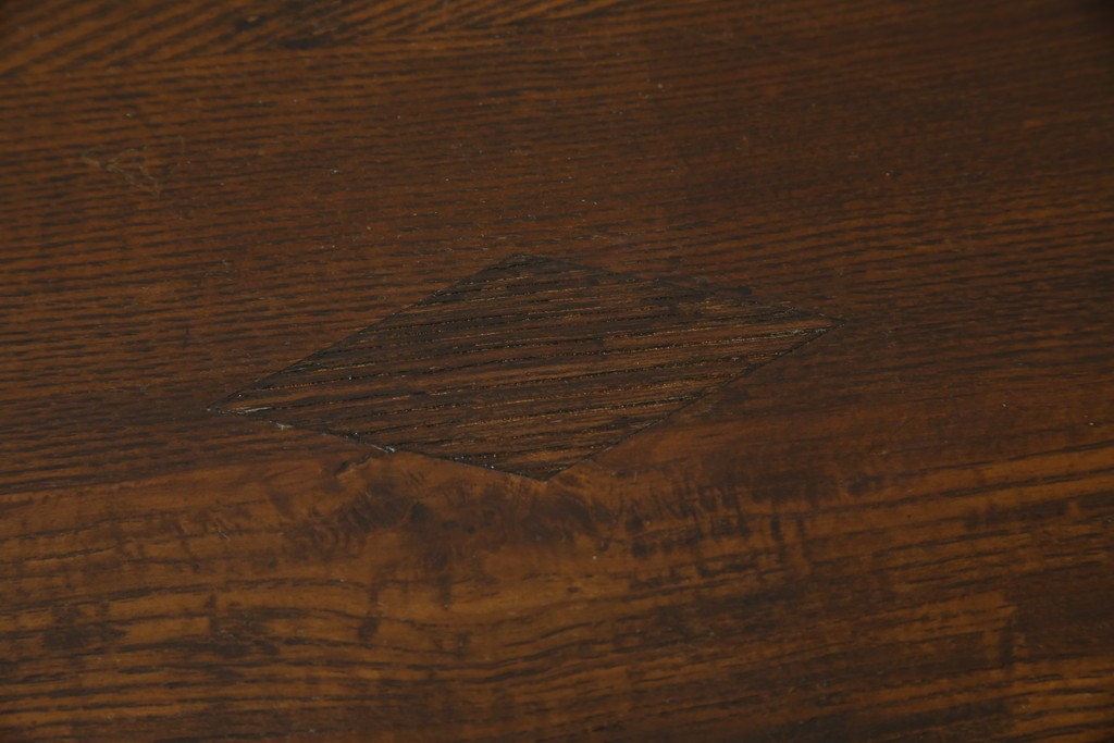 和製アンティーク　逸品!!　大正ロマン　タモ材　意匠を凝らしたデザインが魅力的な古い洋館のキャビネット　(R-084455)