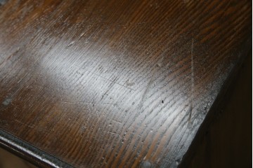 和製アンティーク　逸品!!　大正ロマン　タモ材　意匠を凝らしたデザインが魅力的な古い洋館のキャビネット　(R-084455)