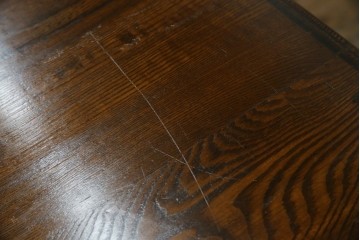 和製アンティーク　逸品!!　大正ロマン　タモ材　意匠を凝らしたデザインが魅力的な古い洋館のキャビネット　(R-084455)