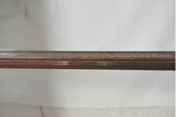 和製アンティーク　逸品!!　大正ロマン　タモ材　脚(台輪)付きリメイク　ガラスの取っ手がポイント!意匠を凝らしたデザインが魅力的な古い洋館のキャビネット(食器棚、カップボード、収納棚、戸棚、飾り棚)(R-084456)