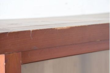 和製アンティーク　暮らしに溶け込む昭和レトロな温もりあふれる重ねガラス戸棚(食器棚、収納棚、キャビネット、本箱、書棚、陳列棚、飾り棚、ディスプレイ棚、店舗什器、バラ売り可能)(R-084461)