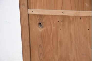 和製アンティーク　暮らしに溶け込む昭和レトロな温もりあふれる重ねガラス戸棚(食器棚、収納棚、キャビネット、本箱、書棚、陳列棚、飾り棚、ディスプレイ棚、店舗什器、バラ売り可能)(R-084461)
