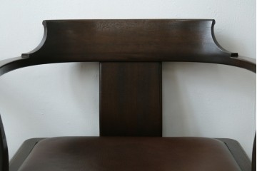 和製ビンテージ　北海道旭川家具 インテリアセンター(カンディハウス)　 Hock(ホック)　上質な座り心地と美しい木製フレームが魅力のアームチェア4脚セット　(R-084466)
