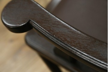 和製ビンテージ　北海道旭川家具 インテリアセンター(カンディハウス)　 Hock(ホック)　上質な座り心地と美しい木製フレームが魅力のアームチェア4脚セット　(R-084466)