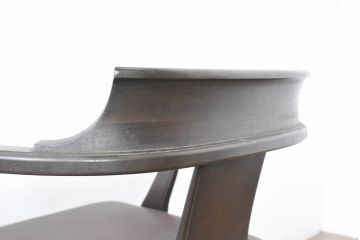 和製ビンテージ　北海道旭川家具 インテリアセンター(カンディハウス)　 Hock(ホック)　上質な座り心地と美しい木製フレームが魅力のアームチェア4脚セット(ダイニングチェア、イス、椅子、ヴィンテージ、バラ売り可能)(R-084466)