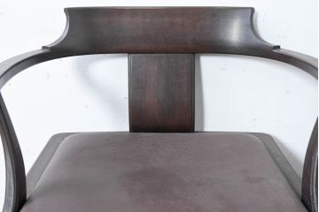 和製ビンテージ　旭川家具　インテリアセンター　現CONDE HOUSE(カンディハウス)　HOCK(ホック)　落ち着いた和モダンの空間を演出するダイニングチェア4脚セット(アームチェア、イス、椅子、バラ売り可能、ヴィンテージ)(R-084467)