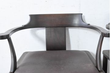 和製ビンテージ　旭川家具　インテリアセンター　現CONDE HOUSE(カンディハウス)　HOCK(ホック)　落ち着いた和モダンの空間を演出するダイニングチェア4脚セット(アームチェア、イス、椅子、バラ売り可能、ヴィンテージ)(R-084467)