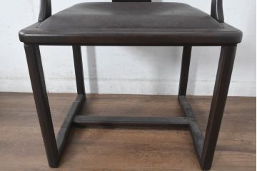 和製ビンテージ　旭川家具　インテリアセンター　現CONDE HOUSE(カンディハウス)　HOCK(ホック)　落ち着いた和モダンの空間を演出するダイニングチェア4脚セット(アームチェア、イス、椅子、バラ売り可能、ヴィンテージ)(R-084467)