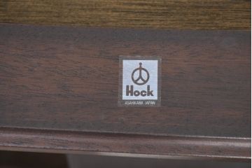 和製ビンテージ　旭川家具　インテリアセンター　現CONDE HOUSE(カンディハウス)　HOCK(ホック)　落ち着いた和モダンの空間を演出するダイニングチェア4脚セット(アームチェア、イス、椅子、バラ売り可能、ヴィンテージ)(R-084467)