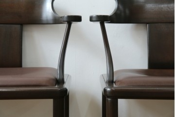 和製ビンテージ　旭川家具　インテリアセンター　現CONDE HOUSE(カンディハウス)　HOCK(ホック)　落ち着いた和モダンの空間を演出するダイニングチェア4脚セット　(R-084467)