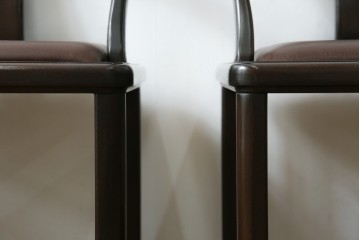 和製ビンテージ　旭川家具　インテリアセンター　現CONDE HOUSE(カンディハウス)　HOCK(ホック)　落ち着いた和モダンの空間を演出するダイニングチェア4脚セット　(R-084467)