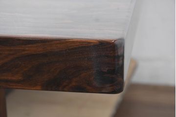 和製ビンテージ　美品　激レア!!　希少　シャム柿(ジリコテ)材　無垢材　唯一無二の存在感を放つ美しい杢目が印象的な座卓(テーブルトップ、ローテーブル、センターテーブル、リビングテーブル、ヴィンテージ)(R-084468)
