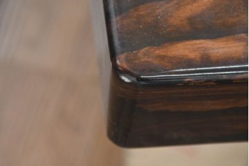 和製ビンテージ　美品　激レア!!　希少　シャム柿(ジリコテ)材　無垢材　唯一無二の存在感を放つ美しい杢目が印象的な座卓(テーブルトップ、ローテーブル、センターテーブル、リビングテーブル、ヴィンテージ)(R-084468)