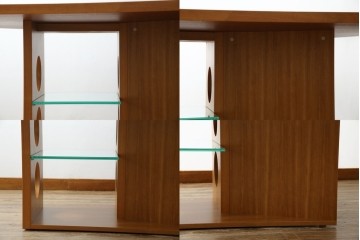 中古　TECTA(テクタ)　チェリー材　M21　モダンでユニークなデザインがお洒落なテーブル　定価約77万円相当　(R-084471)