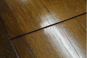 中古　美品　クラッシックデザイン　天板のパーケットリー模様が映えるエクステンションダイニングテーブル　(R-084472)