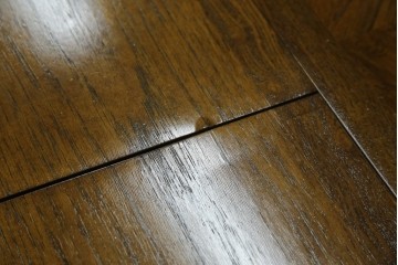 中古　美品　クラッシックデザイン　天板のパーケットリー模様が映えるエクステンションダイニングテーブル　(R-084472)