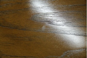 中古　美品　クラッシックデザイン　天板のパーケットリー模様が映えるエクステンションダイニングテーブル　(R-084472)