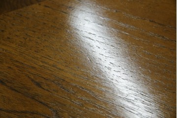 中古　美品　クラッシックデザイン　天板のパーケットリー模様が映えるエクステンションダイニングテーブル　(R-084472)