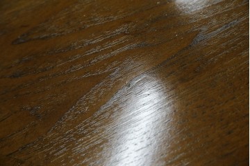 中古　美品　クラッシックデザイン　天板のパーケットリー模様が映えるエクステンションダイニングテーブル　(R-084472)