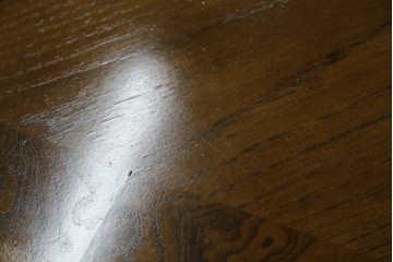 中古　美品　クラッシックデザイン　天板のパーケットリー模様が映えるエクステンションダイニングテーブル　(R-084472)