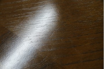 中古　美品　クラッシックデザイン　天板のパーケットリー模様が映えるエクステンションダイニングテーブル　(R-084472)