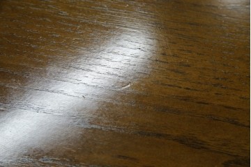 中古　美品　クラッシックデザイン　天板のパーケットリー模様が映えるエクステンションダイニングテーブル　(R-084472)