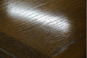 中古　美品　クラッシックデザイン　天板のパーケットリー模様が映えるエクステンションダイニングテーブル　(R-084472)