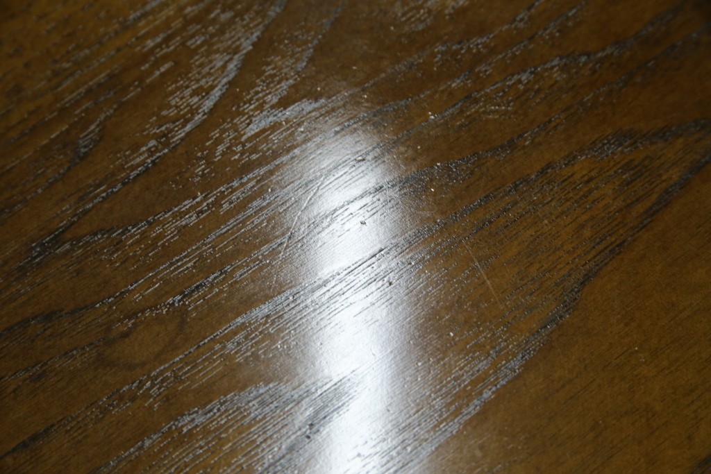 中古　美品　クラッシックデザイン　天板のパーケットリー模様が映えるエクステンションダイニングテーブル　(R-084472)