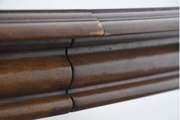 中古　美品　クラッシックデザイン　天板のパーケットリー模様が映えるエクステンションダイニングテーブル　(R-084472)