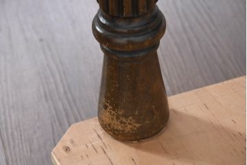 中古　美品　クラッシックデザイン　天板のパーケットリー模様が映えるエクステンションダイニングテーブル　(R-084472)