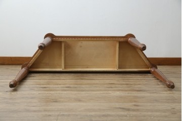 中古　美品　イタリア　象嵌入り天板　クラシカルでエレガントなデザインが素敵なコンソールテーブル　(R-084474)