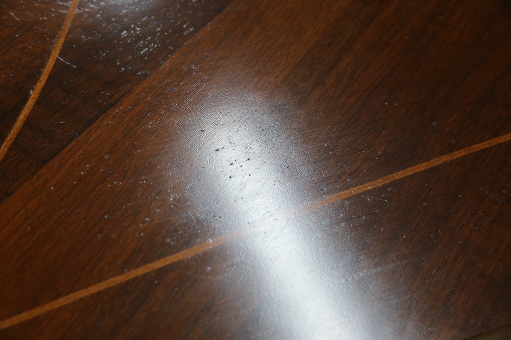 中古　美品　イタリア　象嵌入り天板　クラシカルでエレガントなデザインが素敵なコンソールテーブル　(R-084474)