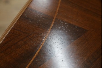 中古　美品　イタリア　象嵌入り天板　クラシカルでエレガントなデザインが素敵なコンソールテーブル　(R-084474)