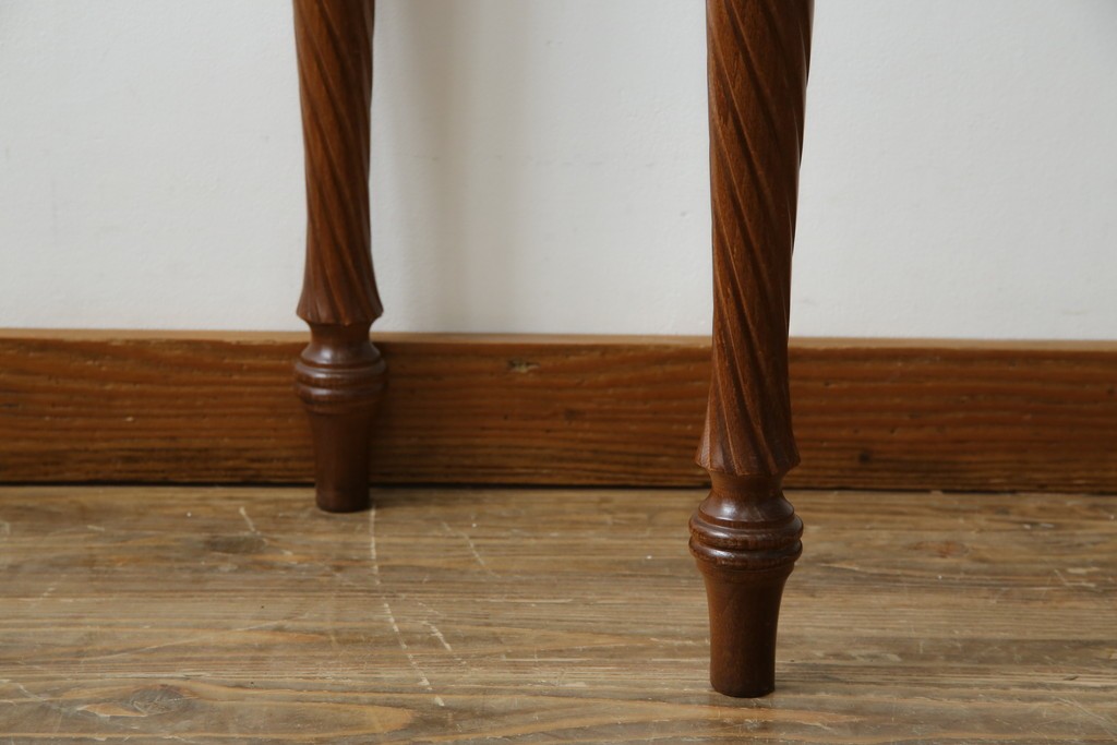 中古　美品　イタリア　象嵌入り天板　クラシカルでエレガントなデザインが素敵なコンソールテーブル　(R-084474)