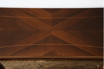 中古　美品　イタリア　象嵌入り天板　クラシカルでエレガントなデザインが素敵なコンソールテーブル　(R-084474)