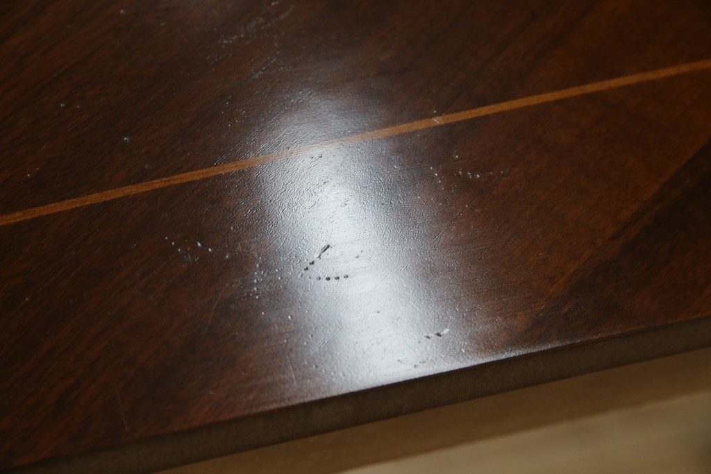 中古　美品　イタリア　象嵌入り天板　クラシカルでエレガントなデザインが素敵なコンソールテーブル　(R-084474)