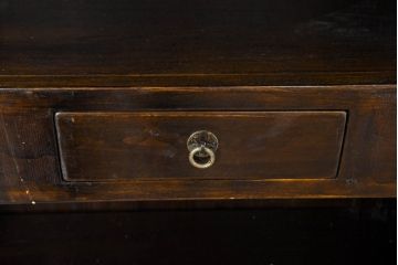 ビンテージ家具　アジアンテイスト　真鍮金具がアクセンのアンティーク調キャビネット(収納棚、戸棚、ヴィンテージ)(R-084476)
